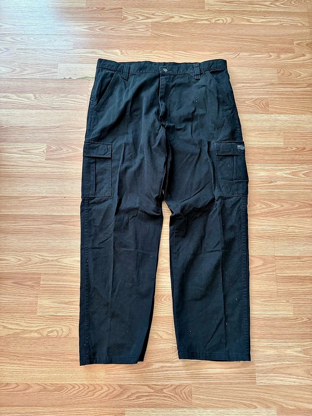 7 For All Mankind Men's Cotton Cargo Pants Black Waist 38 x 30